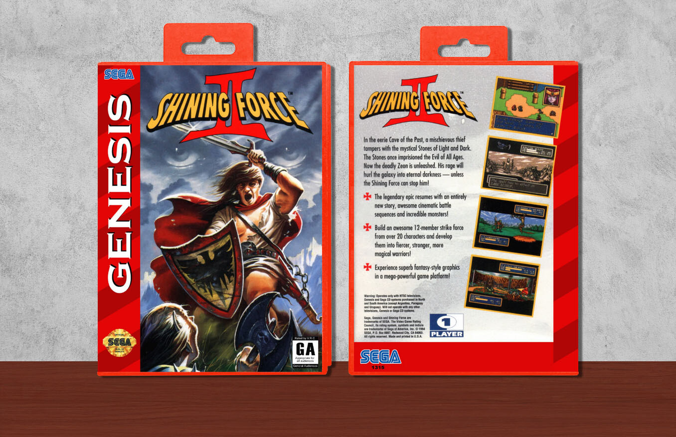 Shining Force II, Case Color: Red