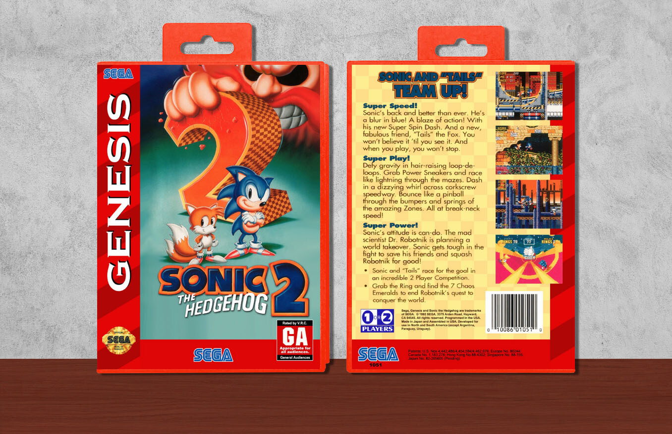 Sonic the Hedgehog 2, Case Color: Red