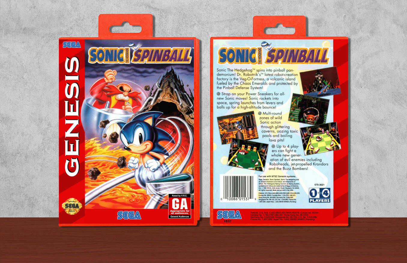 Sonic the Hedgehog Spinball, Case Color: Red