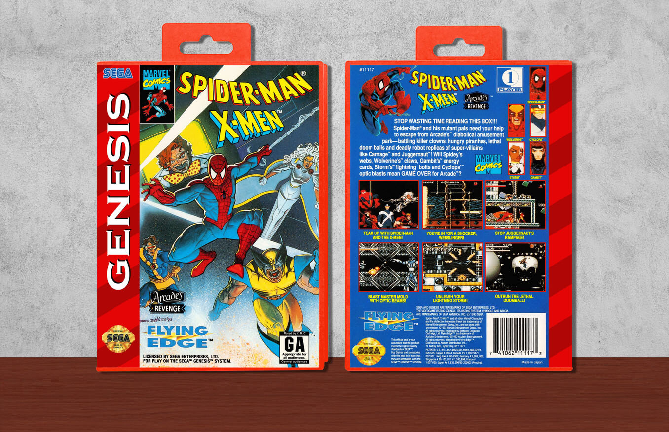 Spider-Man and the X-Men: Arcade&#39;s Revenge, Case Color: Red