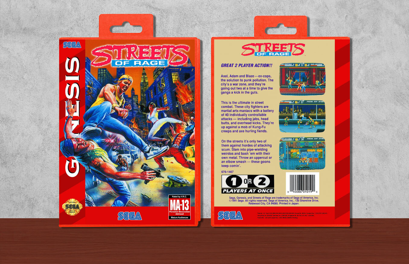 Streets of Rage, Case Color: Red