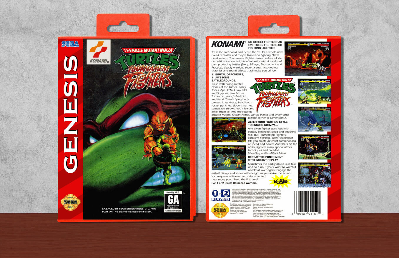 Teenage Mutant Ninja Turtles: Tournament Fighters, Case Color: Red