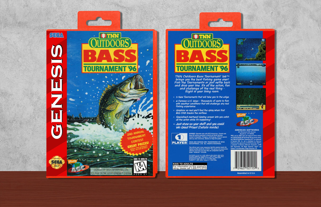 TNN Outdoors Bass Tournament '96 [Standard Rectangled Cart], Case Color: Red