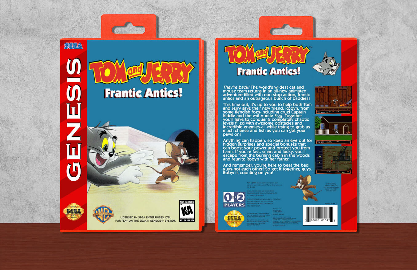 Tom &amp; Jerry: Frantic Antics!, Case Color: Red