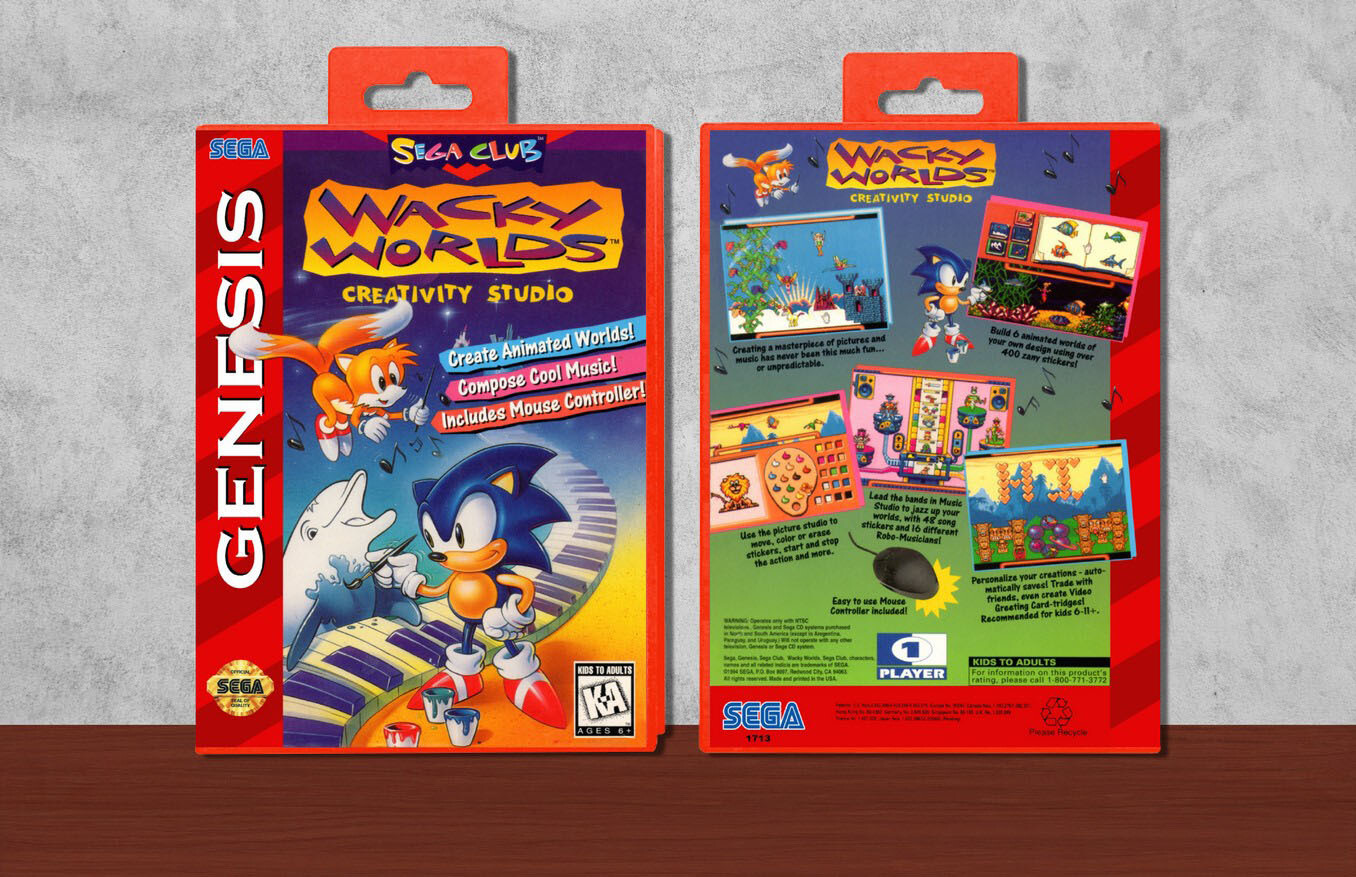 Wacky Worlds Creativity Studio, Case Color: Red