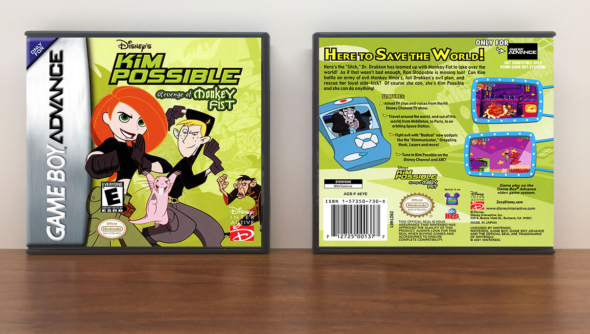 Disney's Kim Possible: Revenge of Monkey Fist, Artwork Spine Color: Chrome