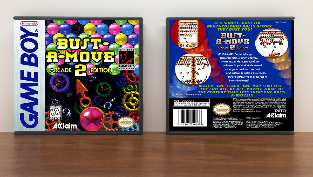 Storage Gameboy Case BustAMove 2 Arcade Edition