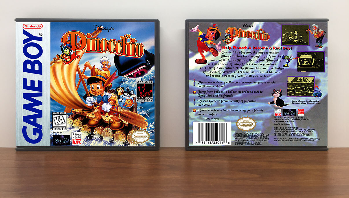 Disney&#39;s Pinocchio, Artwork Spine Color: Chrome
