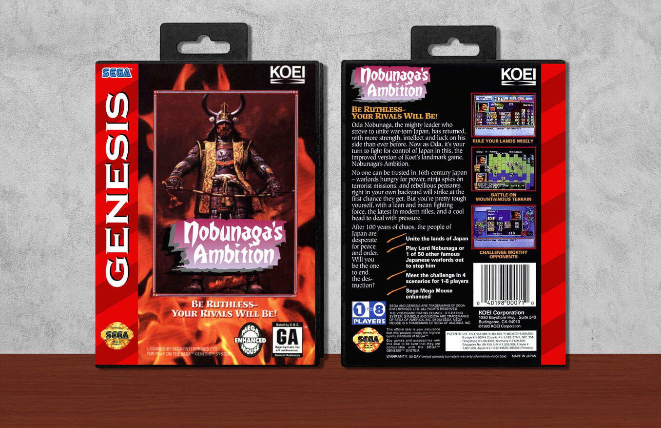 Nobunaga&#39;s Ambition, Case Color: Black