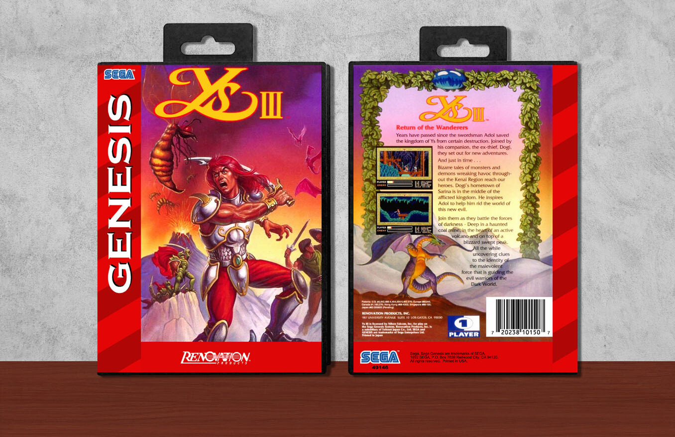 Ys III: Wanderers from Ys, Case Color: Black