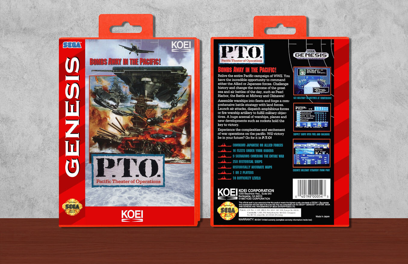 P.T.O.: Pacific Theater of Operations, Case Color: Red