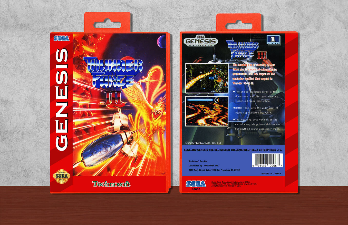 Thunder Force III, Case Color: Red