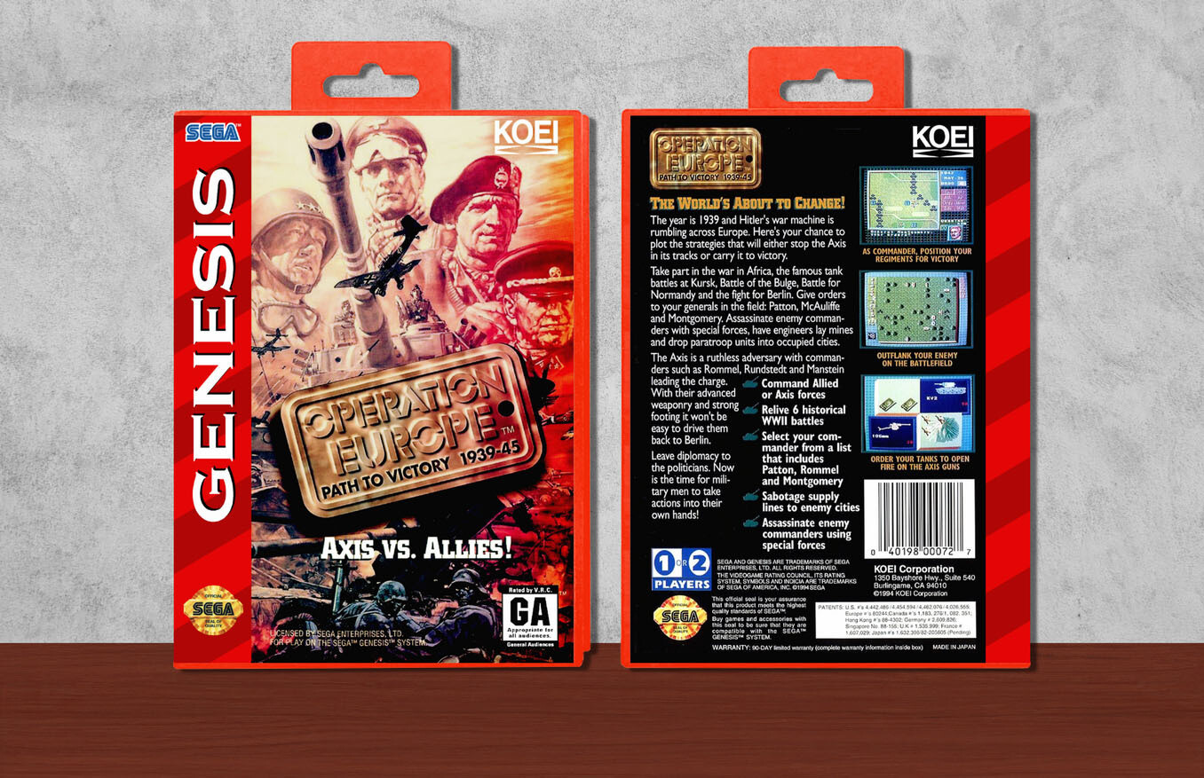 Operation Europe: Path to Victory, Case Color: Red