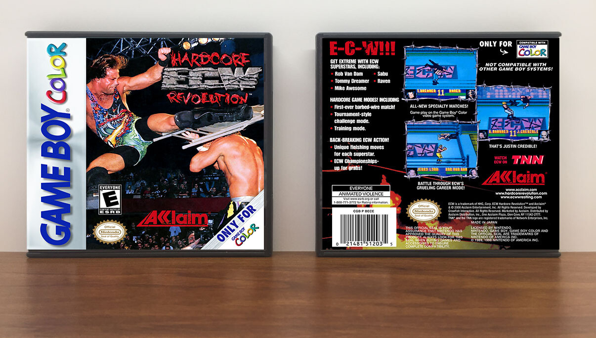 ECW Hardcore Revolution, Artwork Spine Color: Chrome