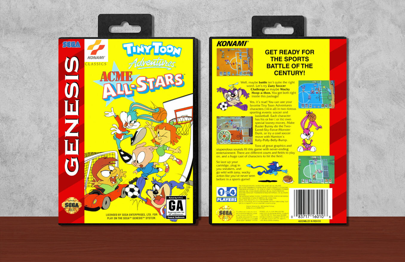 Tiny Toon Adventures: ACME All-Stars, Case Color: Black