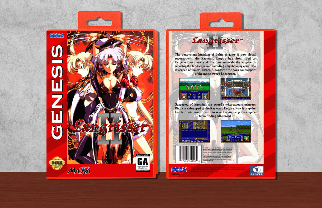 Langrisser II, Case Color: Red