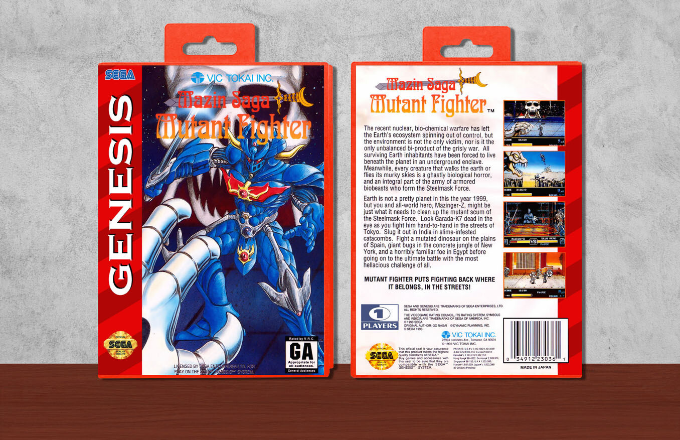 Mazin Saga: Mutant Fighter, Case Color: Red