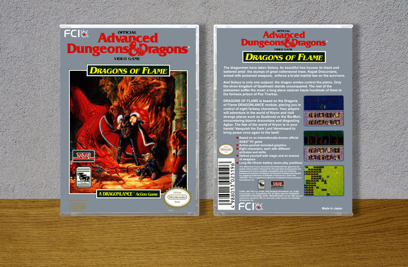 Advanced D&amp;D: Dragons of Flame, Case Color: CLEAR (Transparent)