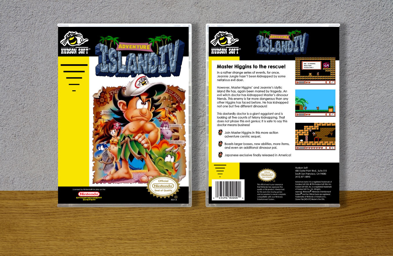 Adventure Island 4 (Exclusive Title), Case Color: CLEAR (Transparent)