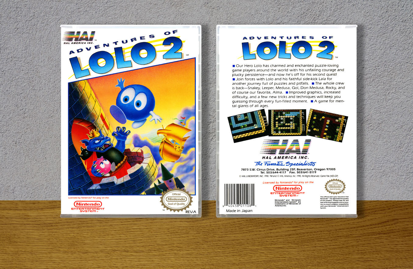 Adventures of Lolo 2, Case Color: CLEAR (Transparent)