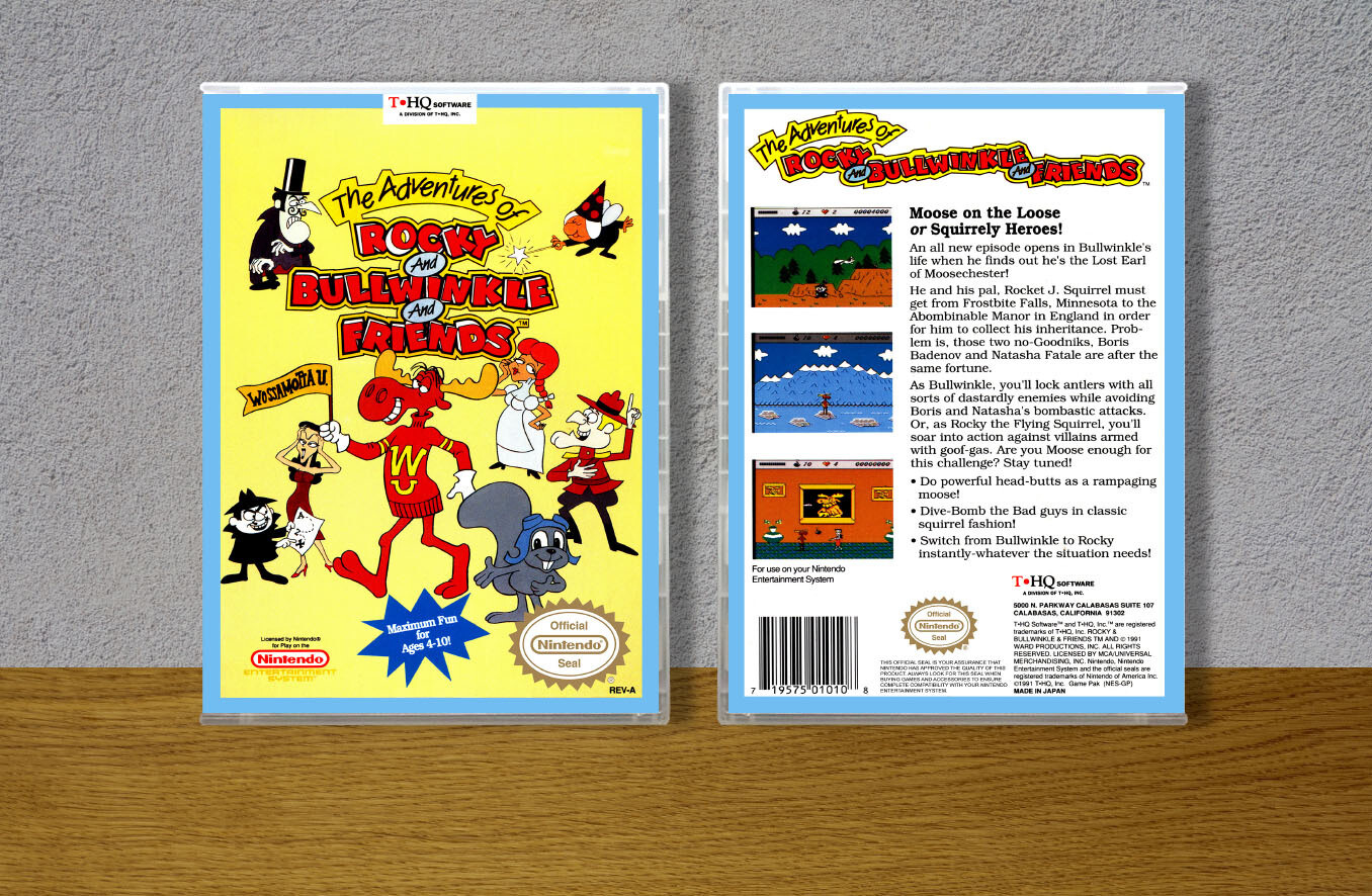 Adventures of Rocky and Bullwinkle and Friends, The, Case Color: CLEAR (Transparent)