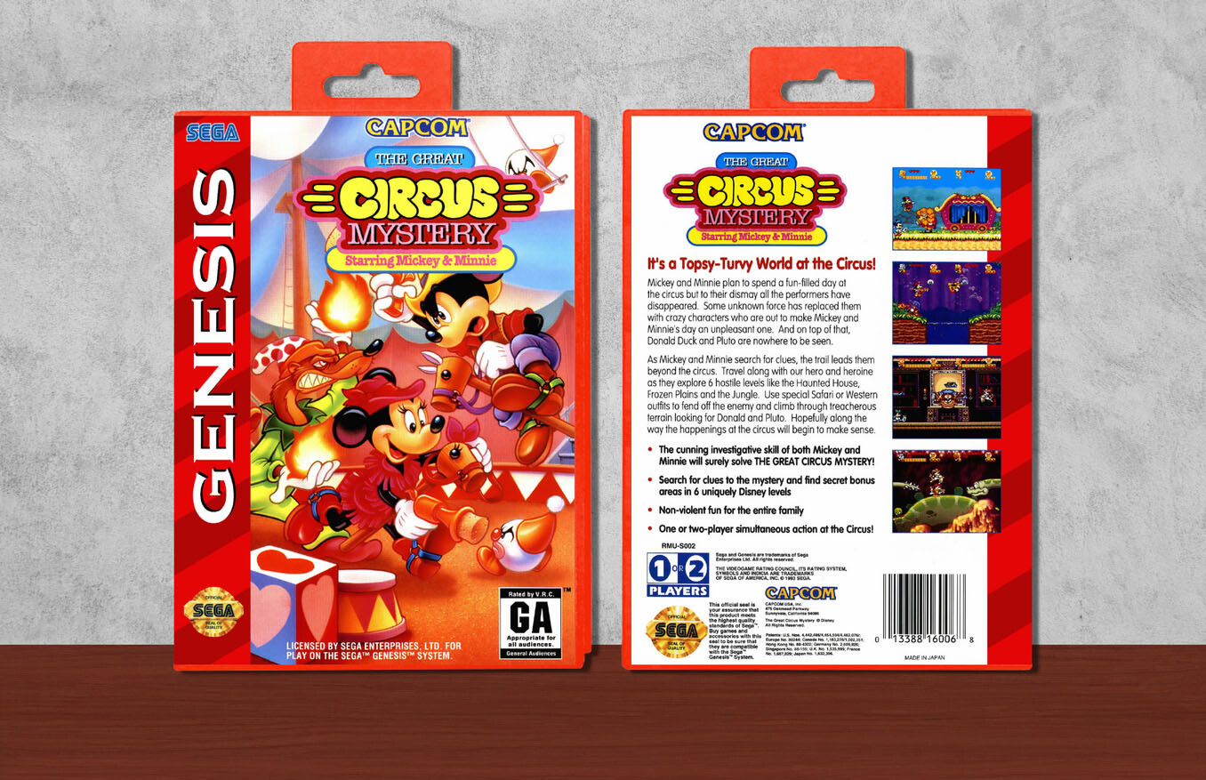 Great Circus Mystery Starring Mickey &amp; Minnie, The, Case Color: Red