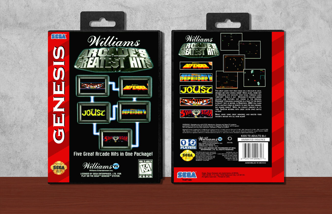 Williams Arcade&#39;s Greatest Hits, Case Color: Black