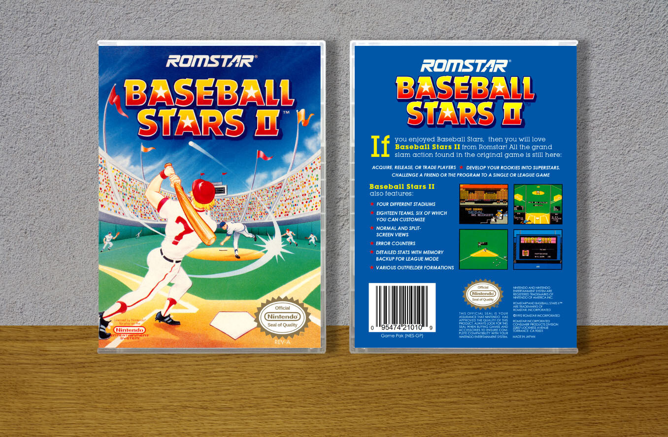 Baseball Stars II, Case Color: CLEAR (Transparent)