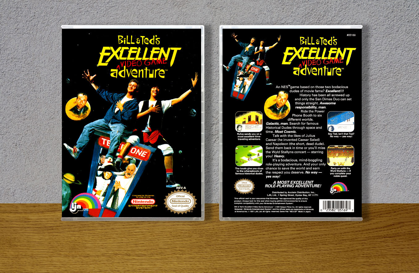 Bill &amp; Ted&#39;s Excellent Videogame Adventure, Case Color: CLEAR (Transparent)