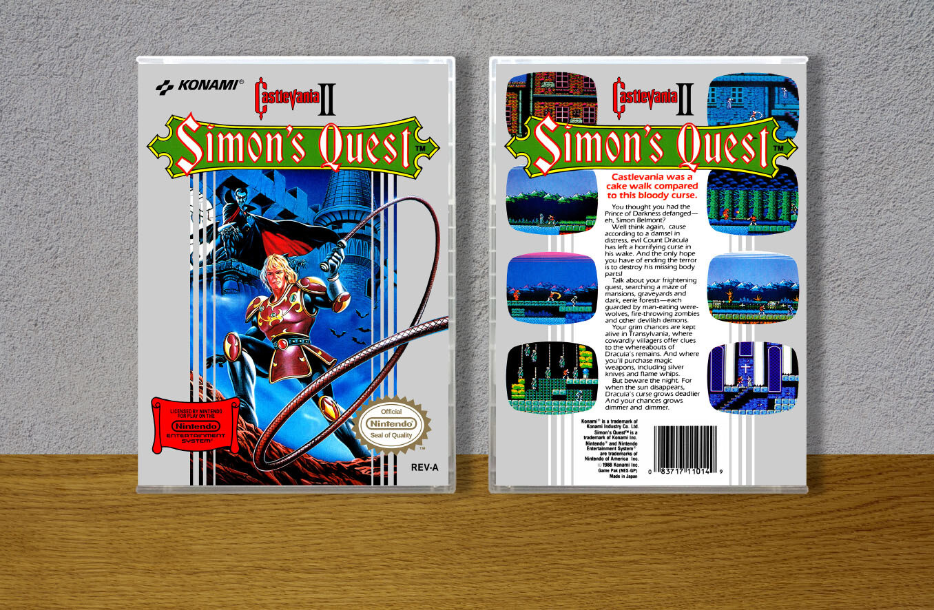Castlevania II: Simon's Quest, Case Color: CLEAR (Transparent)