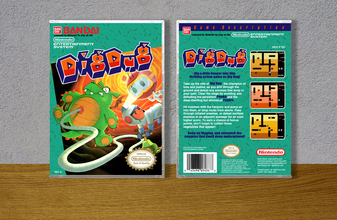 Dig Dug, Case Color: CLEAR (Transparent)