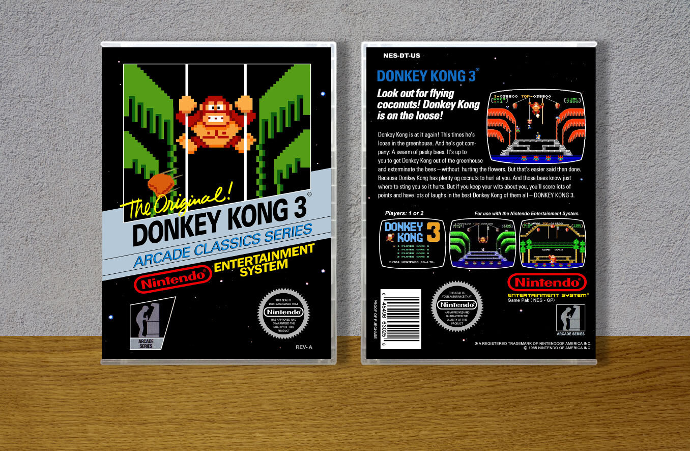 Donkey Kong 3, Case Color: CLEAR (Transparent)