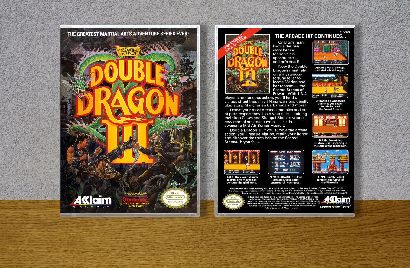 Double Dragon III: The Sacred Stones, Case Color: CLEAR (Transparent)
