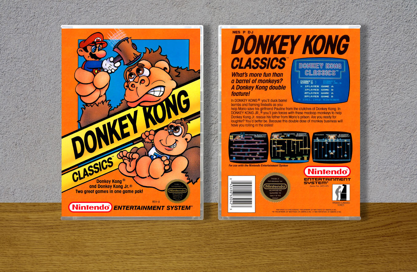 Donkey Kong Classics, Case Color: CLEAR (Transparent)
