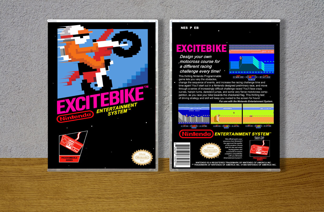 Excitebike, Case Color: CLEAR (Transparent)