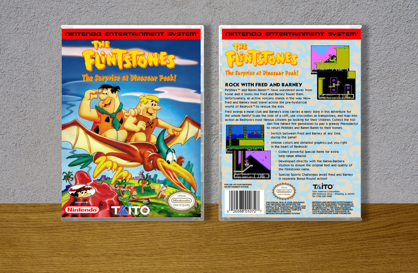 Flintstones, The: The Surprise at Dinosaur Peak!, Case Color: CLEAR (Transparent)