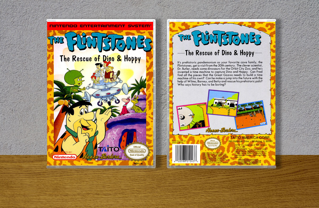 Flintstones, The: The Rescue of Dino and Hoppy, Case Color: CLEAR (Transparent)