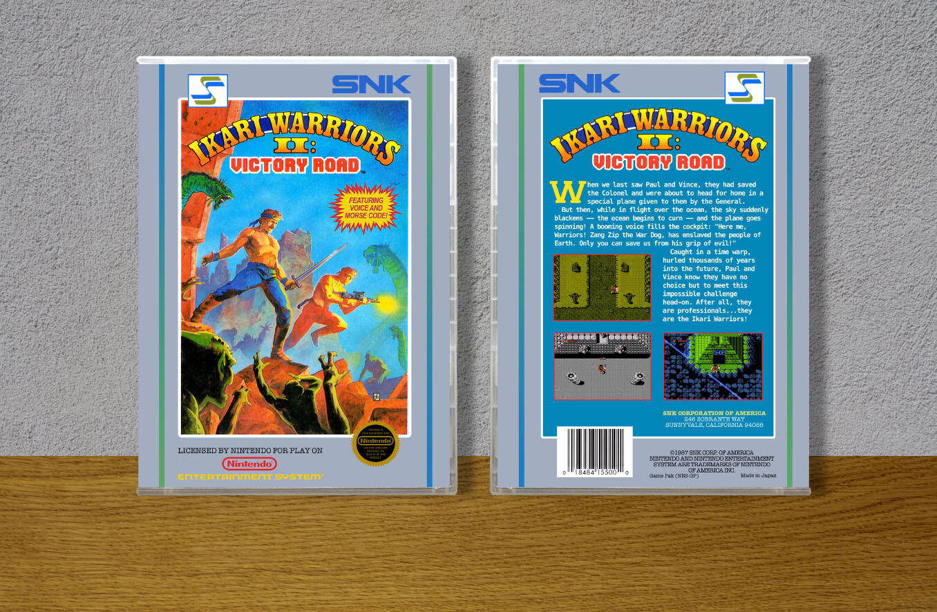 Ikari Warriors II: Victory Road, Case Color: CLEAR (Transparent)