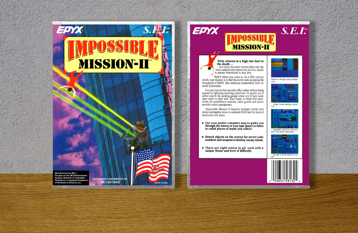 Impossible Mission II (EPYX), Case Color: CLEAR (Transparent)