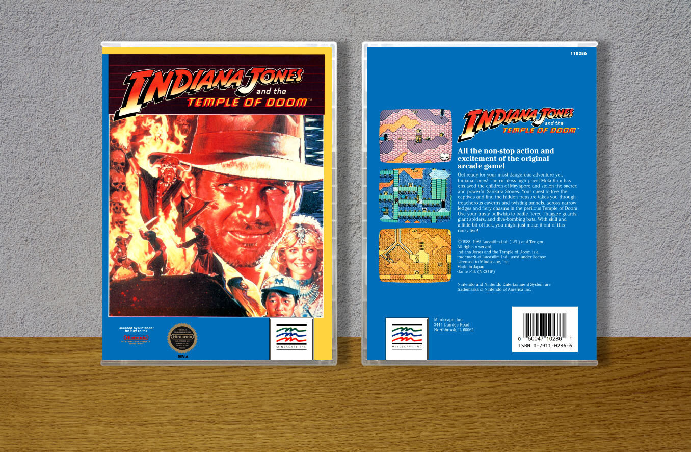 Indiana Jones and the Temple of Doom (Mindscape), Case Color: CLEAR (Transparent)