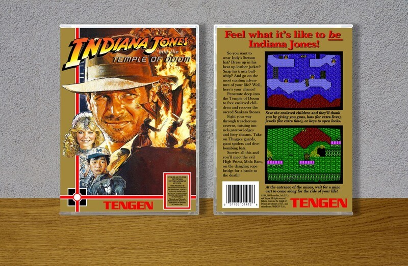 Indiana Jones and the Temple of Doom (Tengen), Case Color: CLEAR (Transparent)