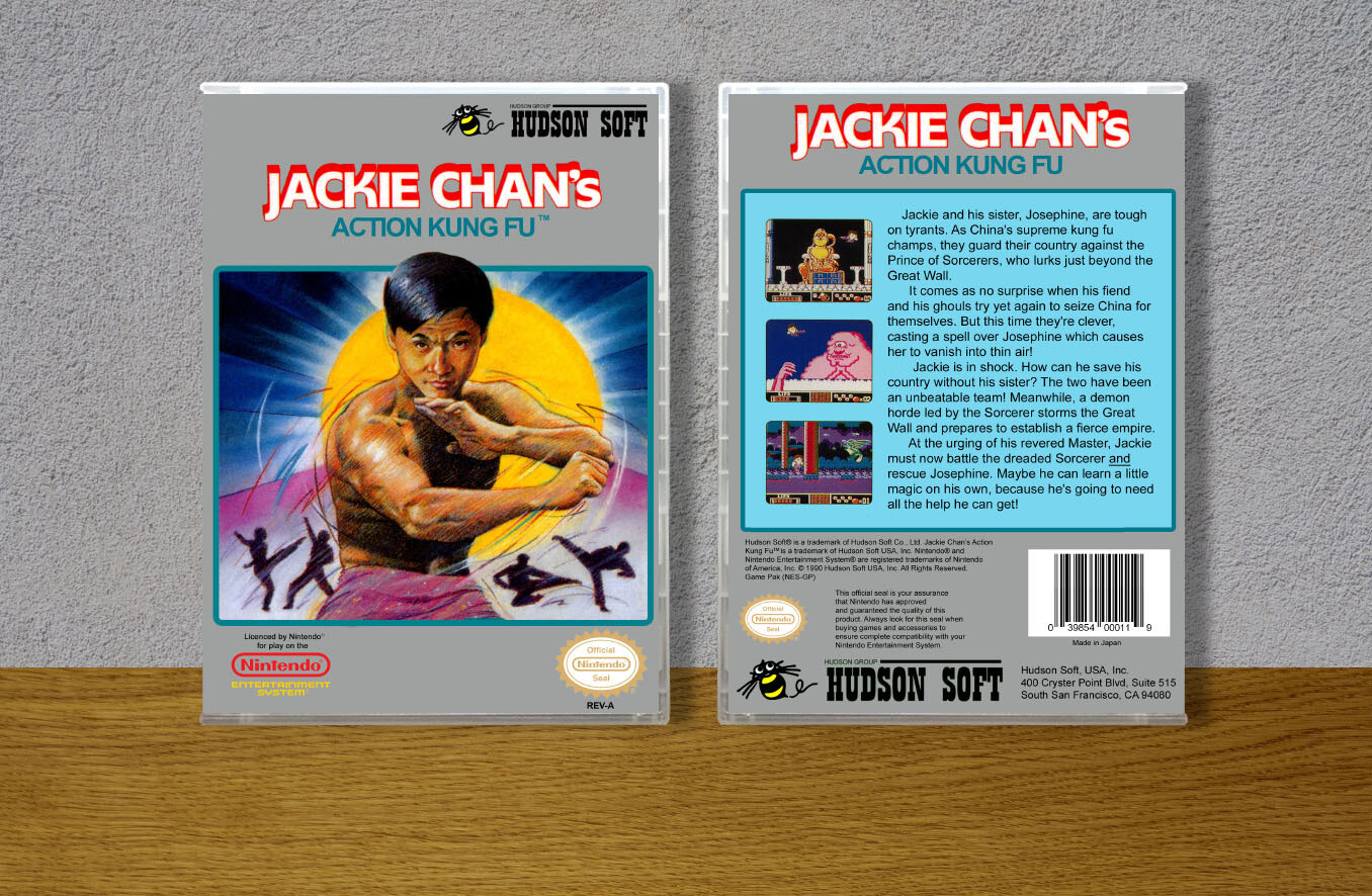 Jackie Chan's Action Kung Fu, Case Color: CLEAR (Transparent)