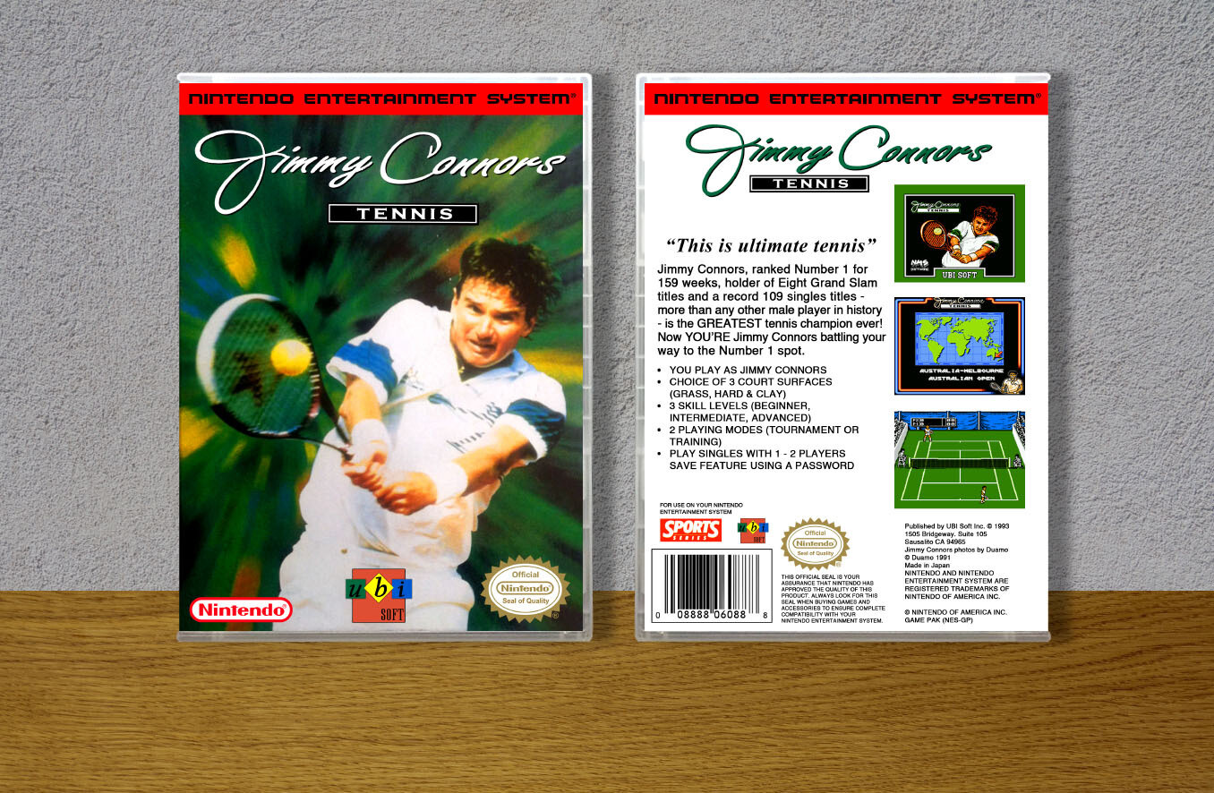 Jimmy Connors Tennis, Case Color: CLEAR (Transparent)