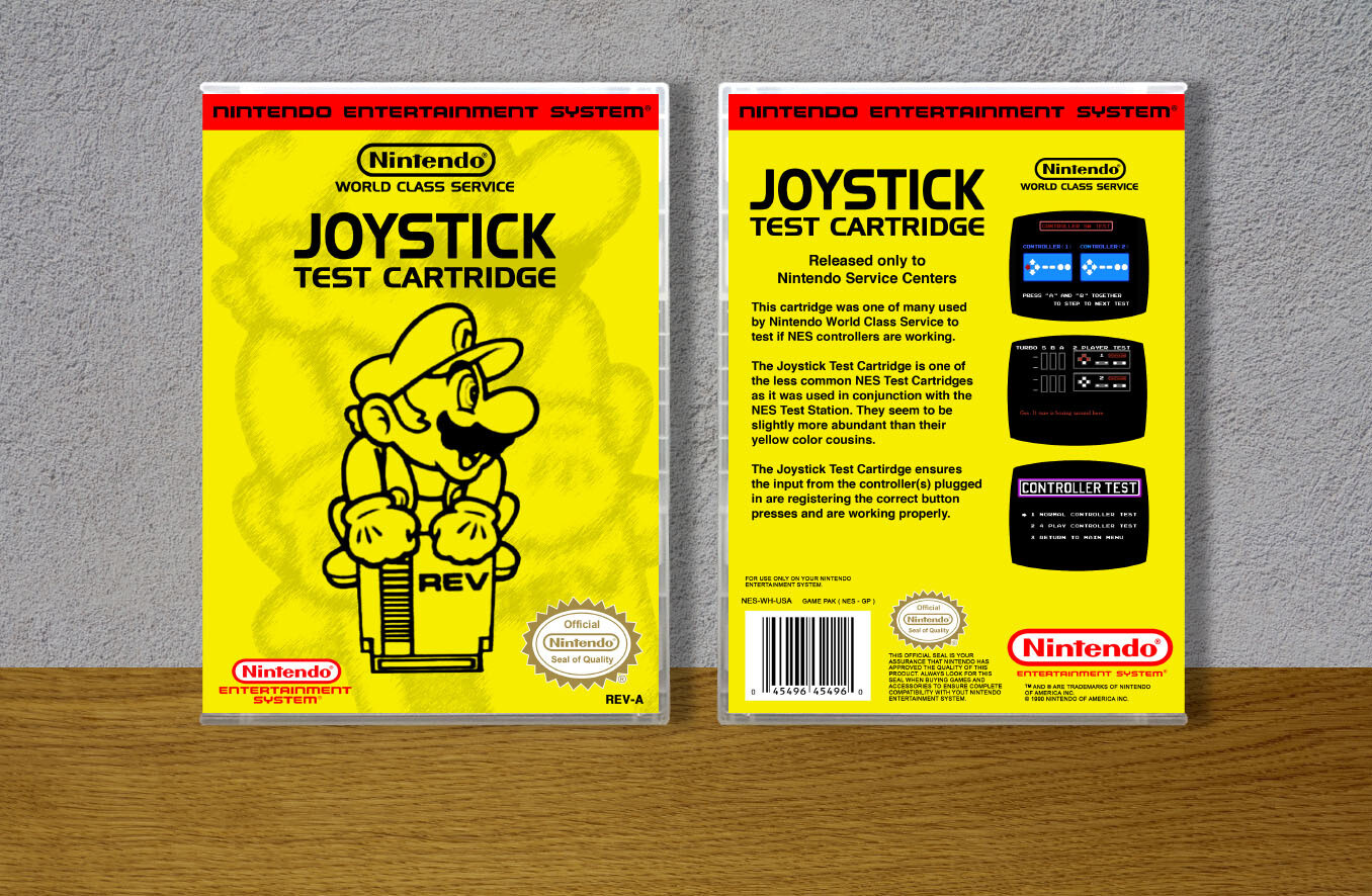 Joystick Test Cartridge, Case Color: CLEAR (Transparent)