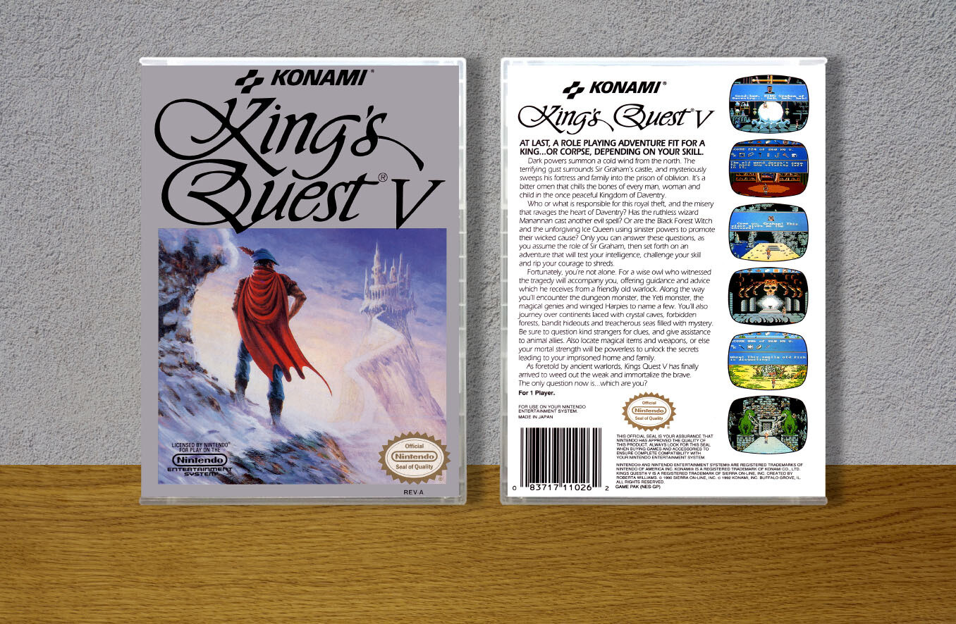 King's Quest V, Case Color: CLEAR (Transparent)