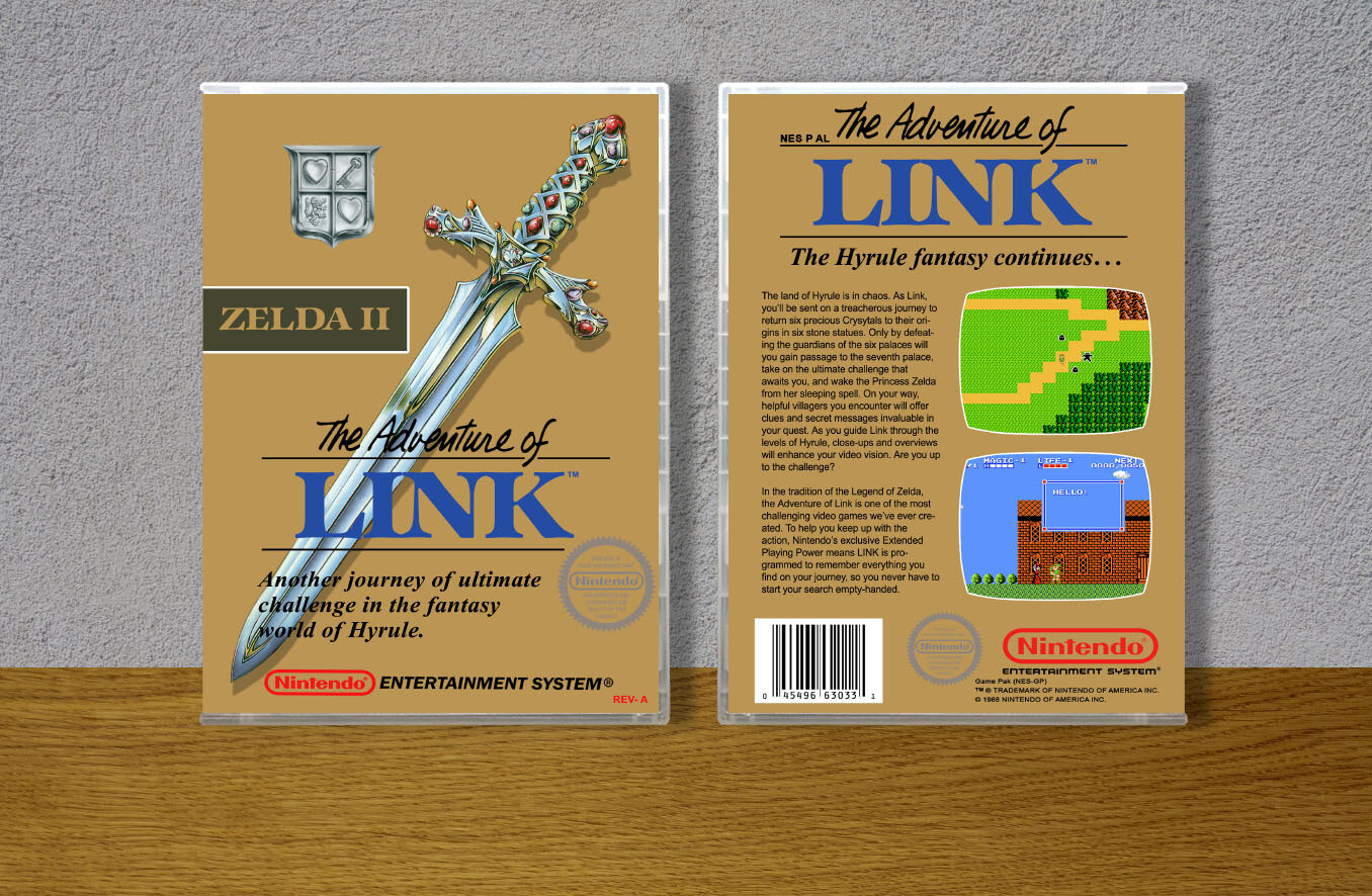 Legend of Zelda II, The Adventure of Link (Standard), Case Color: CLEAR (Transparent)