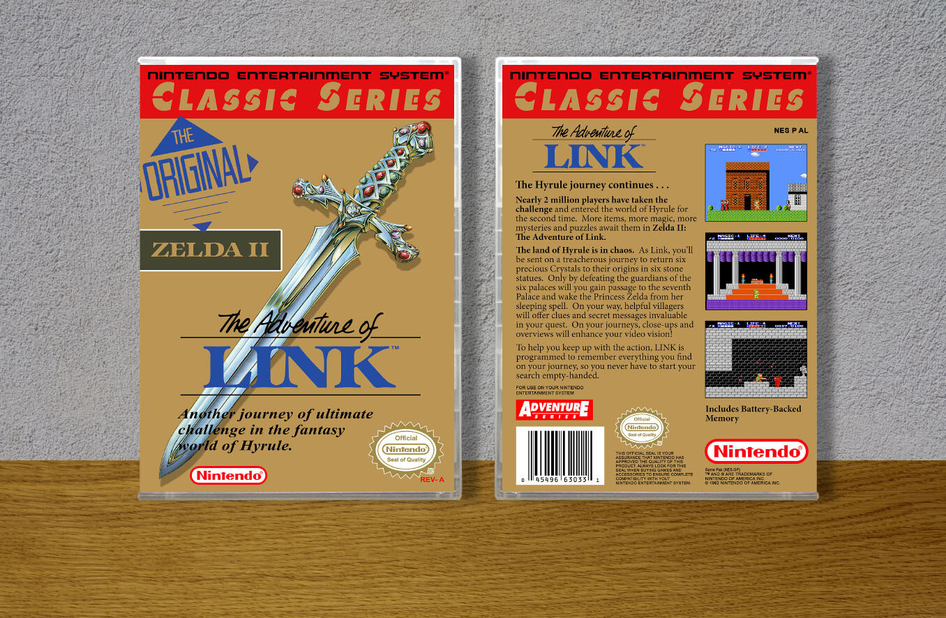 Legend of Zelda II, The Adventure of Link (Classic Series), Case Color: CLEAR (Transparent)