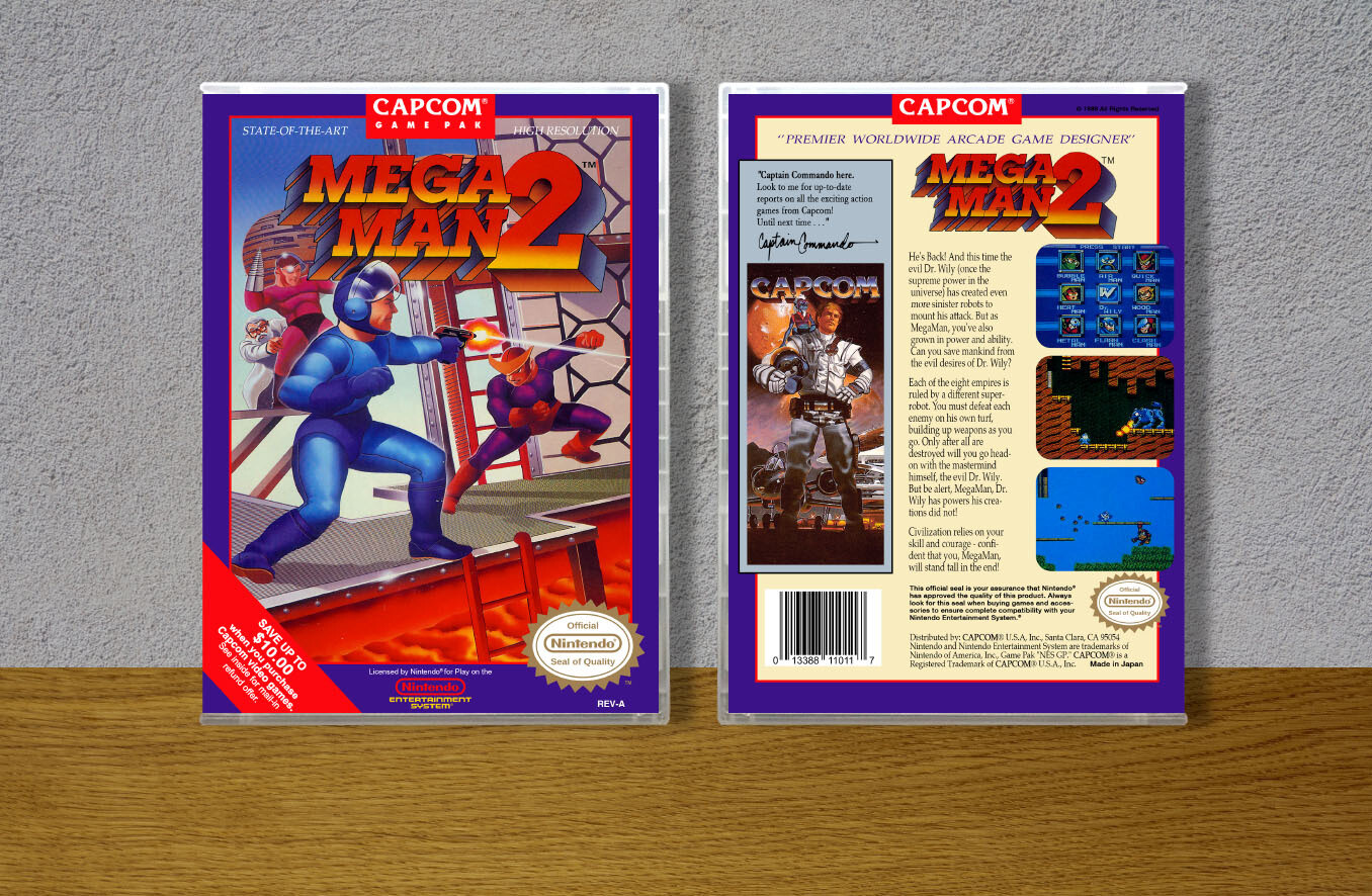 Mega Man 2, Case Color: CLEAR (Transparent)