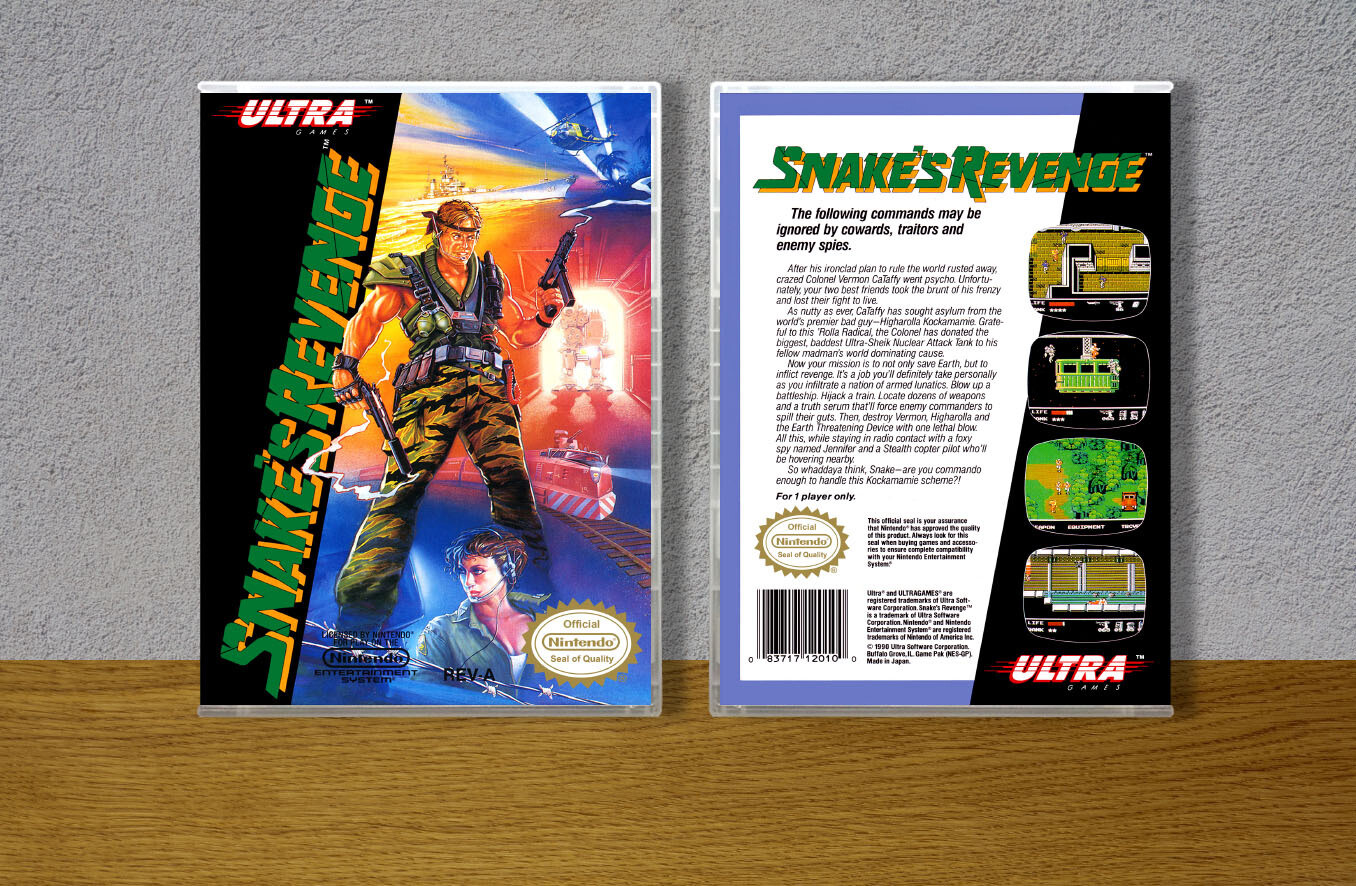 Metal Gear: Snakes Revenge (Original Title), Case Color: CLEAR (Transparent)