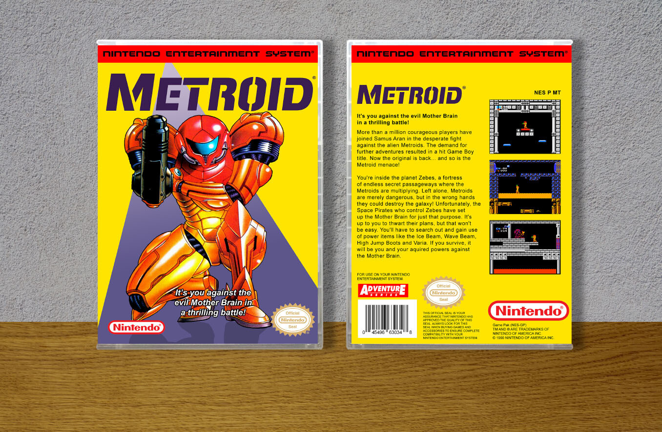 Metroid (Yellow Version), Case Color: CLEAR (Transparent)